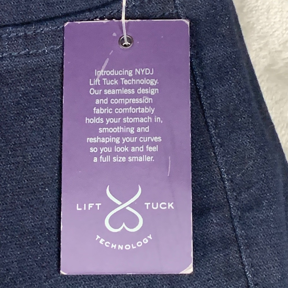 NYDJ Modern Bootcut Jeans Womens 10 Dark Blue 31x31 Rhinestone Lift Tuck NWT USA - Picture 8 of 13